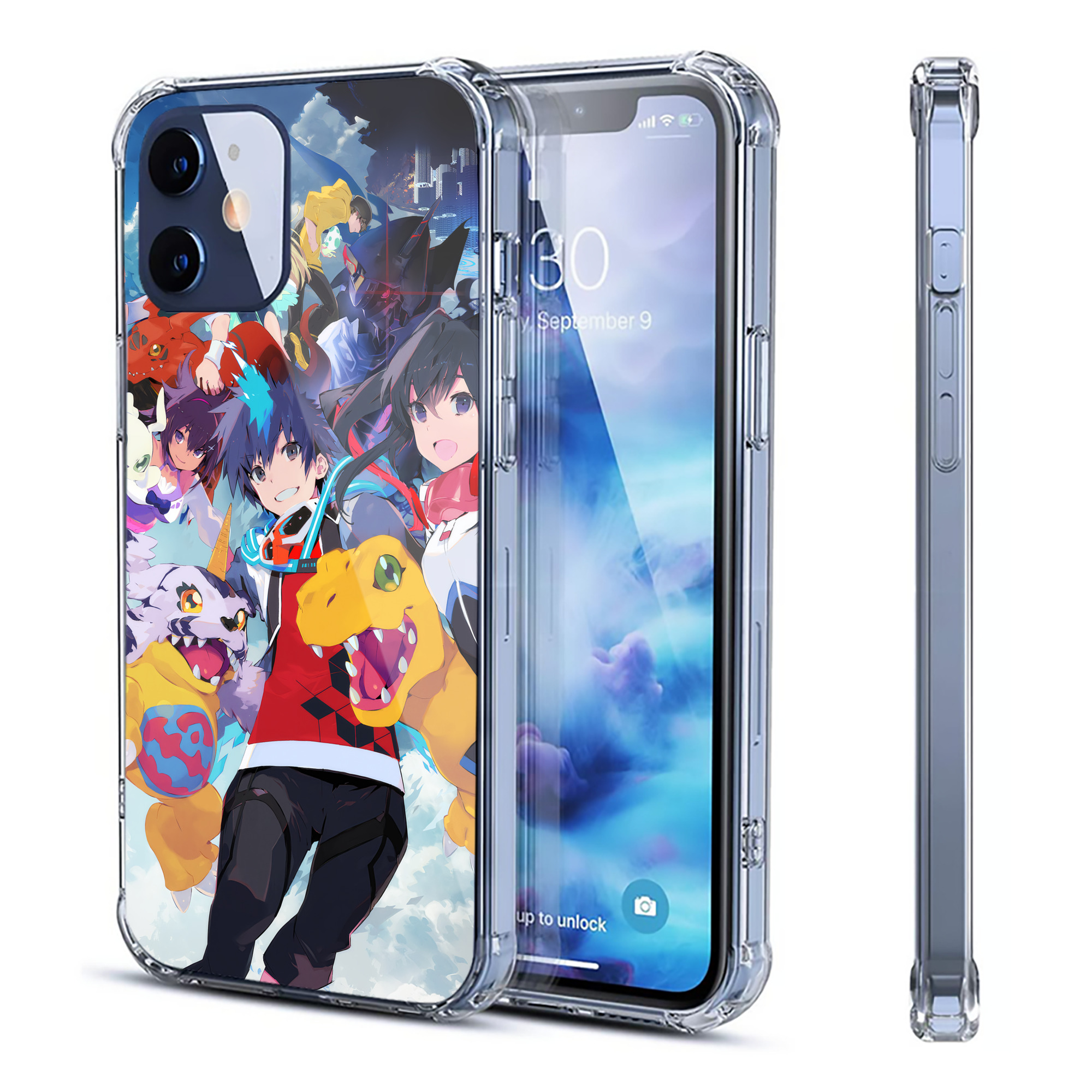 （画像用） Digimon デジタルモンスター/デジモン 【iPhone 12シリーズ対応】透明スマホケース（クリアソフトケース）